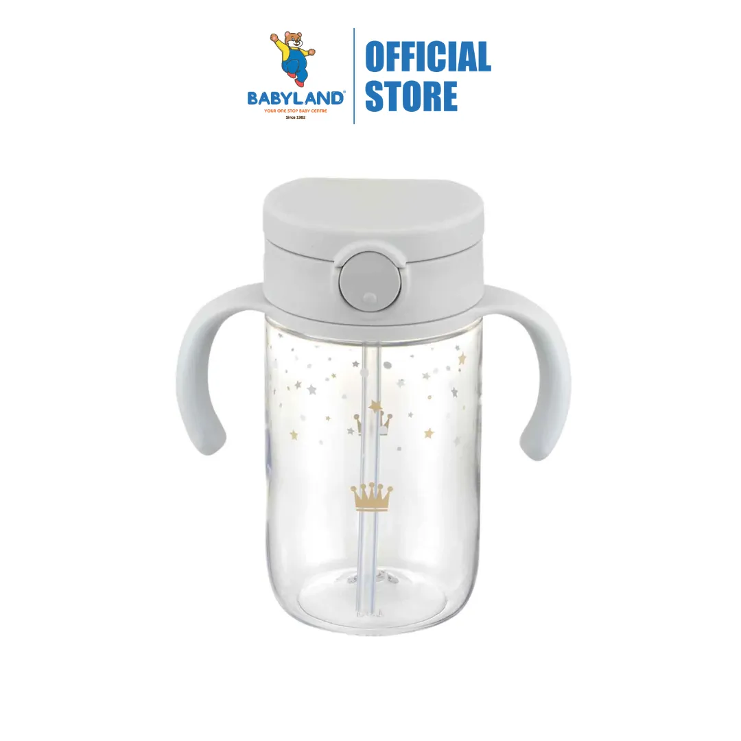 Richell Axstars Straw Cup 320ml - Light Gray (7m )