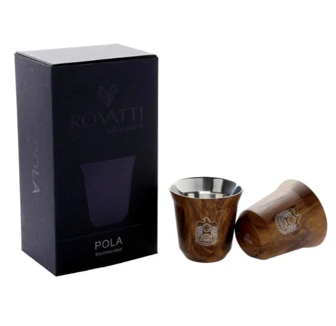 Rovatti Pola Uae Stainless Steel Cup Set Of 2 - 85 Ml