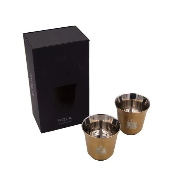 Rovatti Pola Uae Stainless Steel Cup Set Of 2 - 85 Ml