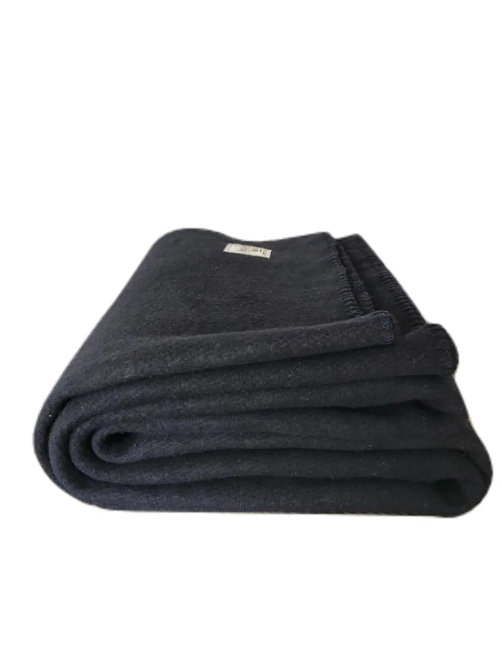 Rugged Navy Blue Wool Camping Blanket