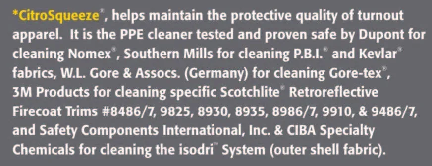 SC Products - CitroSqueeze® PPE & Turnout Gear Cleaner