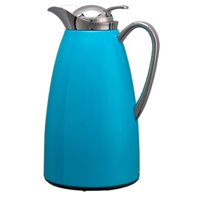 Service Ideas Classy 1 Litre Vacuum Insulated Carafe, Glass Liner, Blue