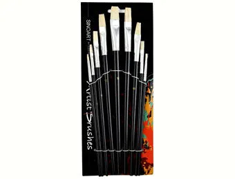 SINOART Bristle Brush Set - (9 Pcs)