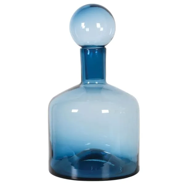 Small Ocean Glass Bottle with Ball Top