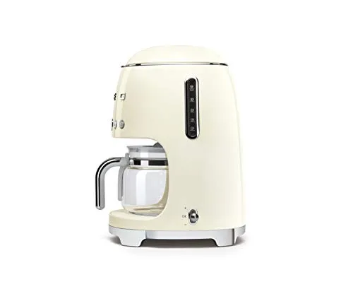 Smeg Retro Style Coffee Maker Machine, 17.3 x 12.8 x 11.3, Cream