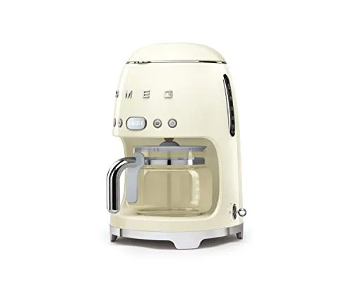 Smeg Retro Style Coffee Maker Machine, 17.3 x 12.8 x 11.3, Cream