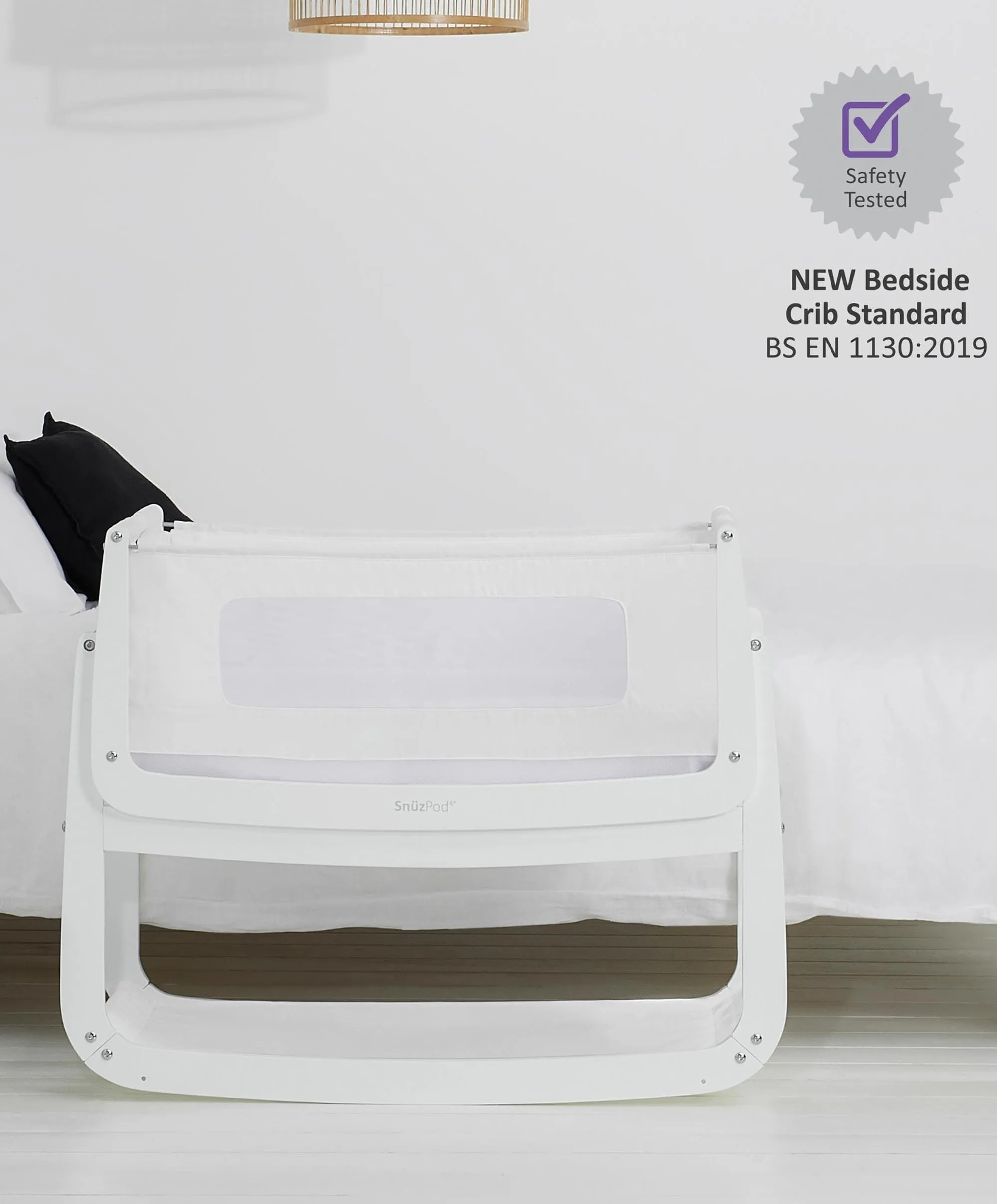 SnuzPod4 Bedside Crib - White