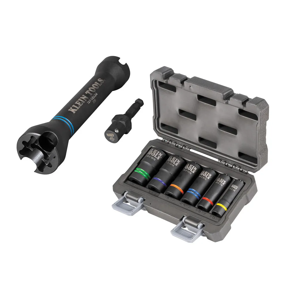 Socket Set - Klein Tools 5-in-1 Impact Socket Set, 660KIT1