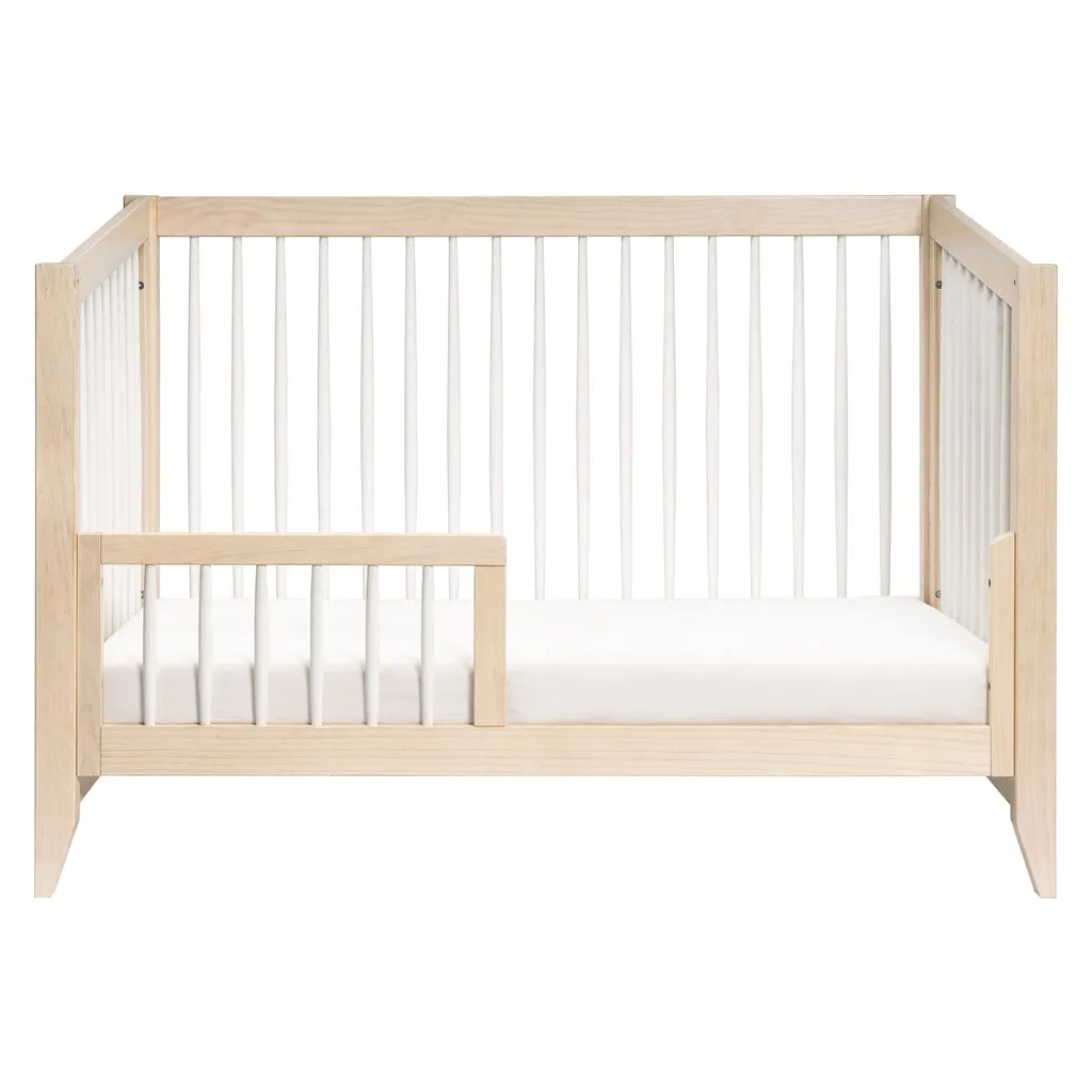 Sprout 4-in-1 Convertible Crib with Toddler Bed Conversion Kit (Washed Natural/White)