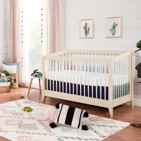 Sprout 4-in-1 Convertible Crib with Toddler Bed Conversion Kit (Washed Natural/White)