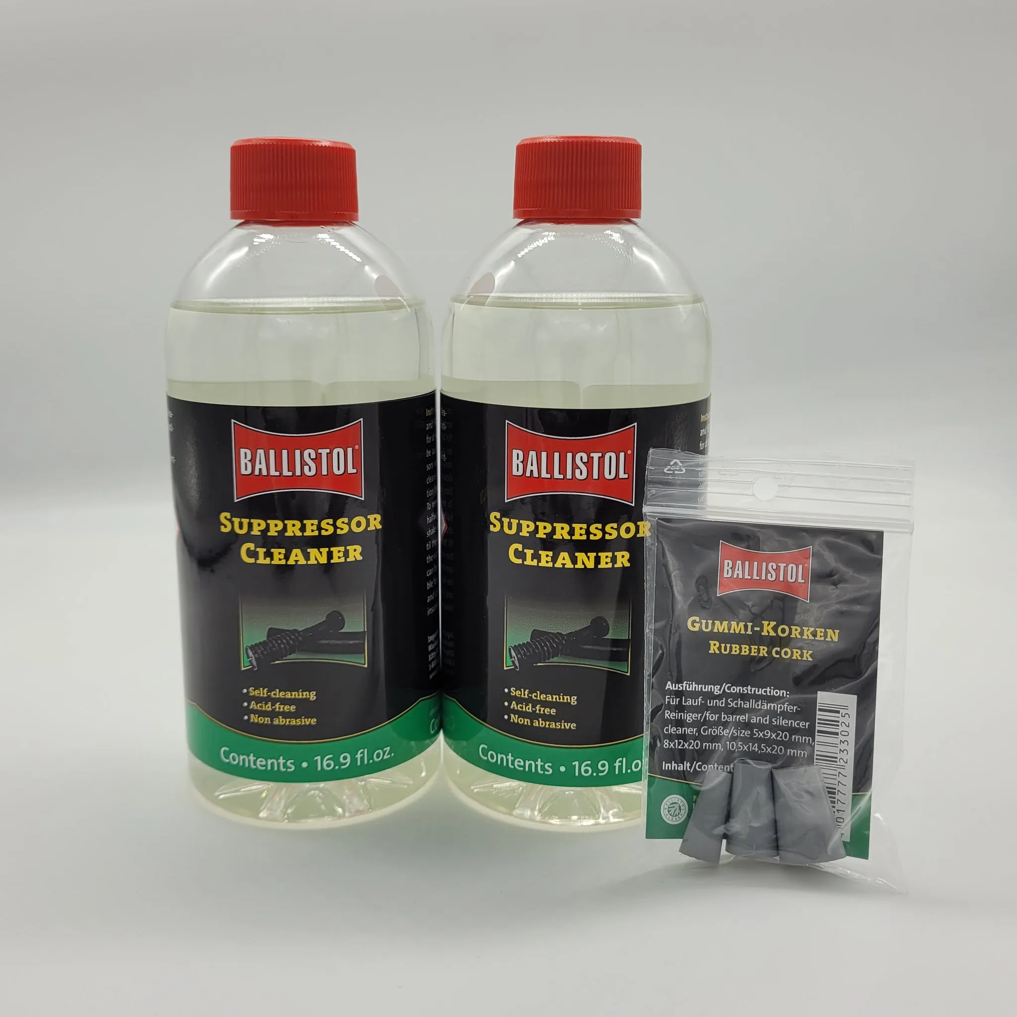 Suppressor Cleaner (2 pack with rubber corks)