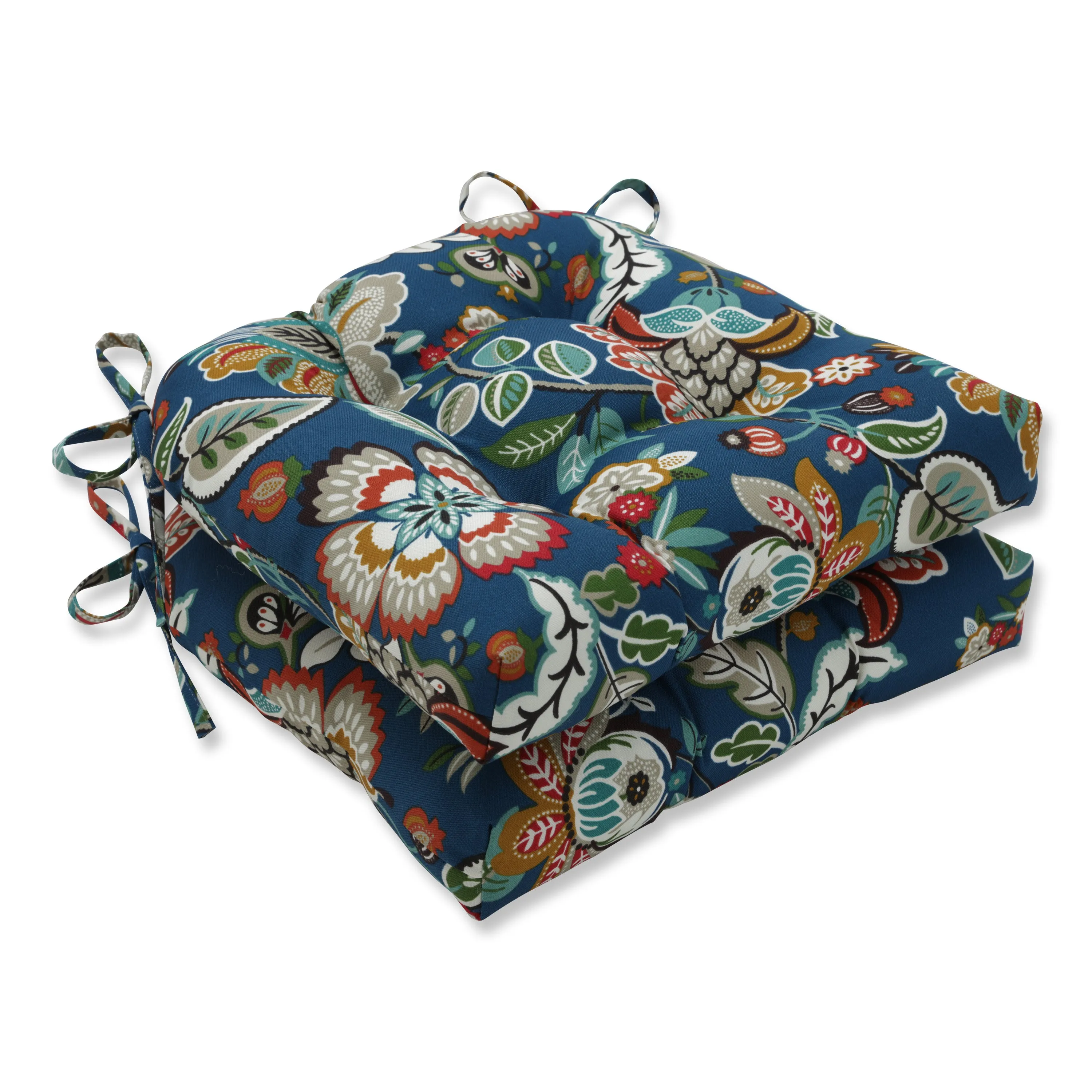 Telfair Peacock Reversible Chair Pad (Set Of 2)