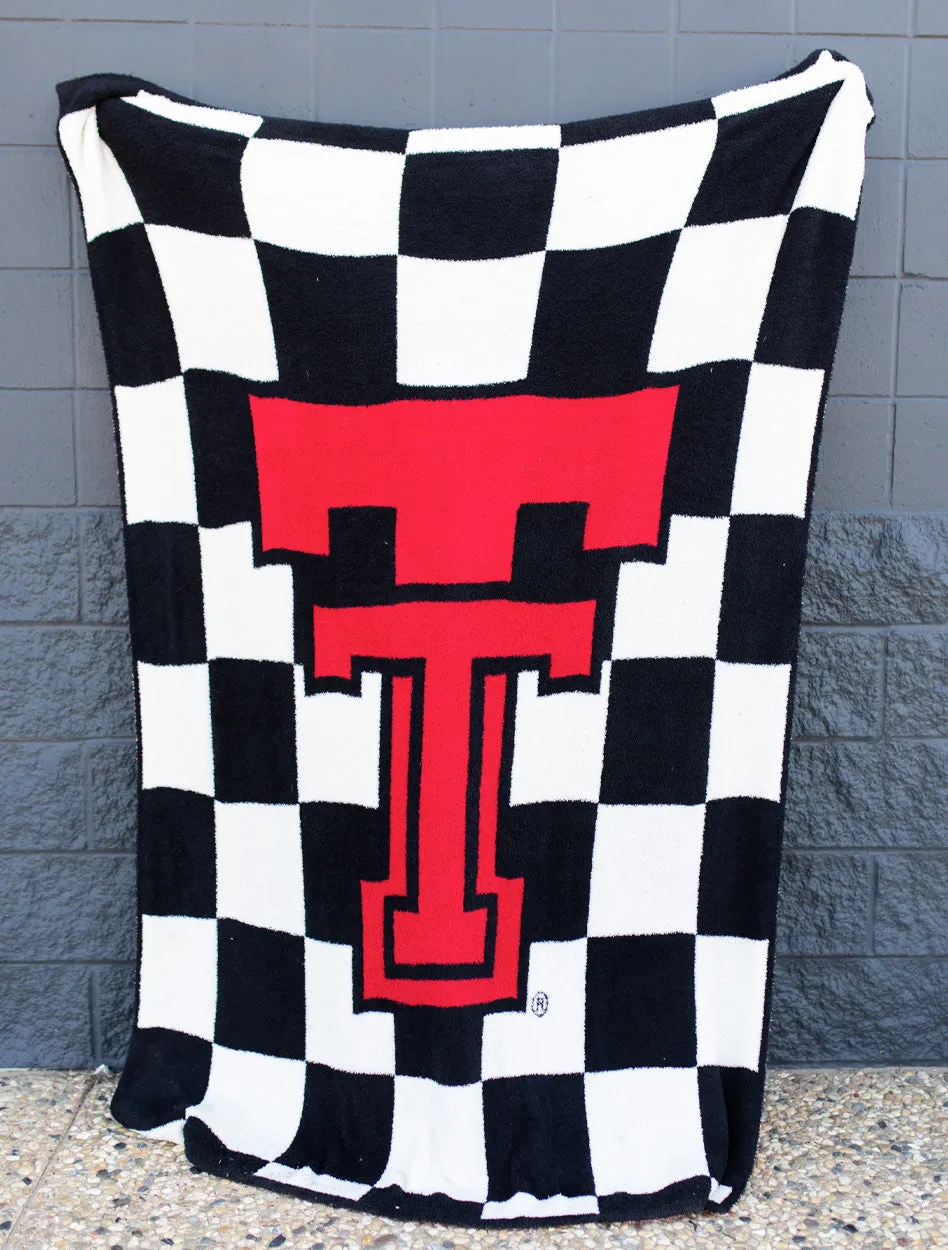 Texas Tech "Checkered Throwback" Cozy Throw Blanket