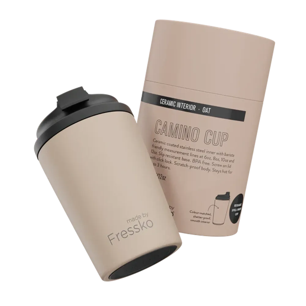 The 'Camino' Ceramic Lined 12oz Insulated Coffee Cup, by Fressko