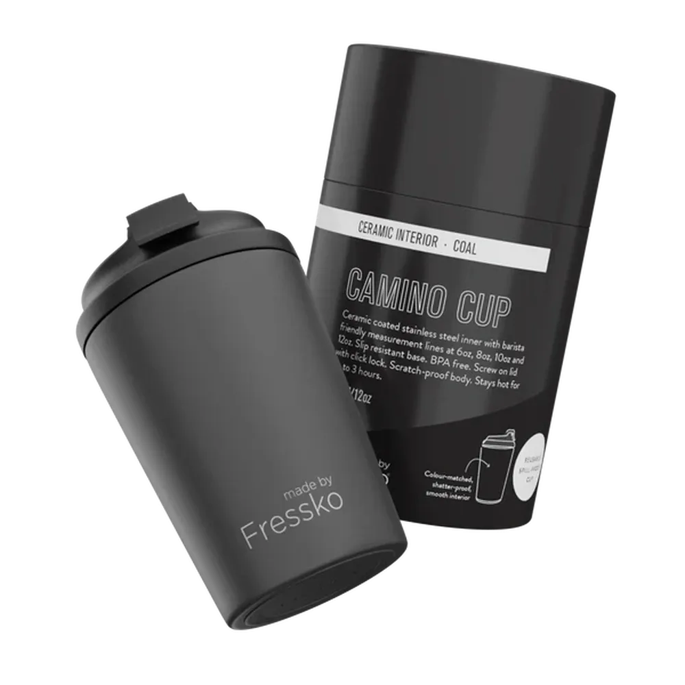 The 'Camino' Ceramic Lined 12oz Insulated Coffee Cup, by Fressko