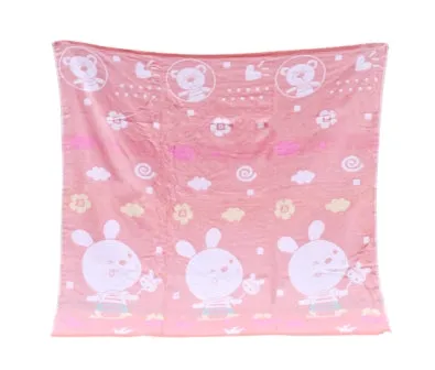 The Little Lookers Multipurpose Muslin/Mulmul Reversible Blanket | 100% Cotton 6-Layered Gauze Dohar/Swaddle| Newborn/Babies/Toddlers/Infants (0-5 Years)(Print May Vary)