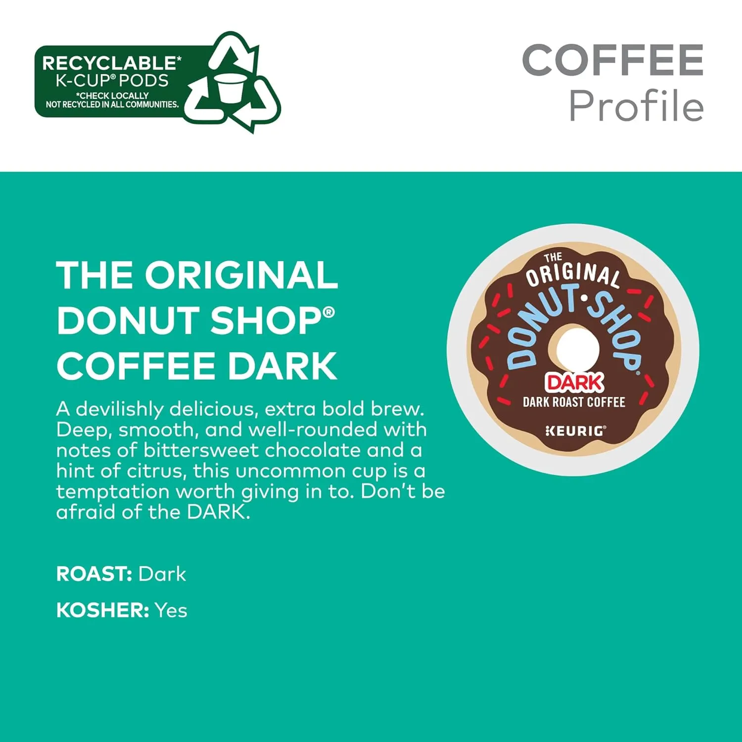 The Original Donut Shop Regular Keurig Single-Serve K-Cup Pods, Medium Roast Coffee, 96 Count (4 Packs of 24)