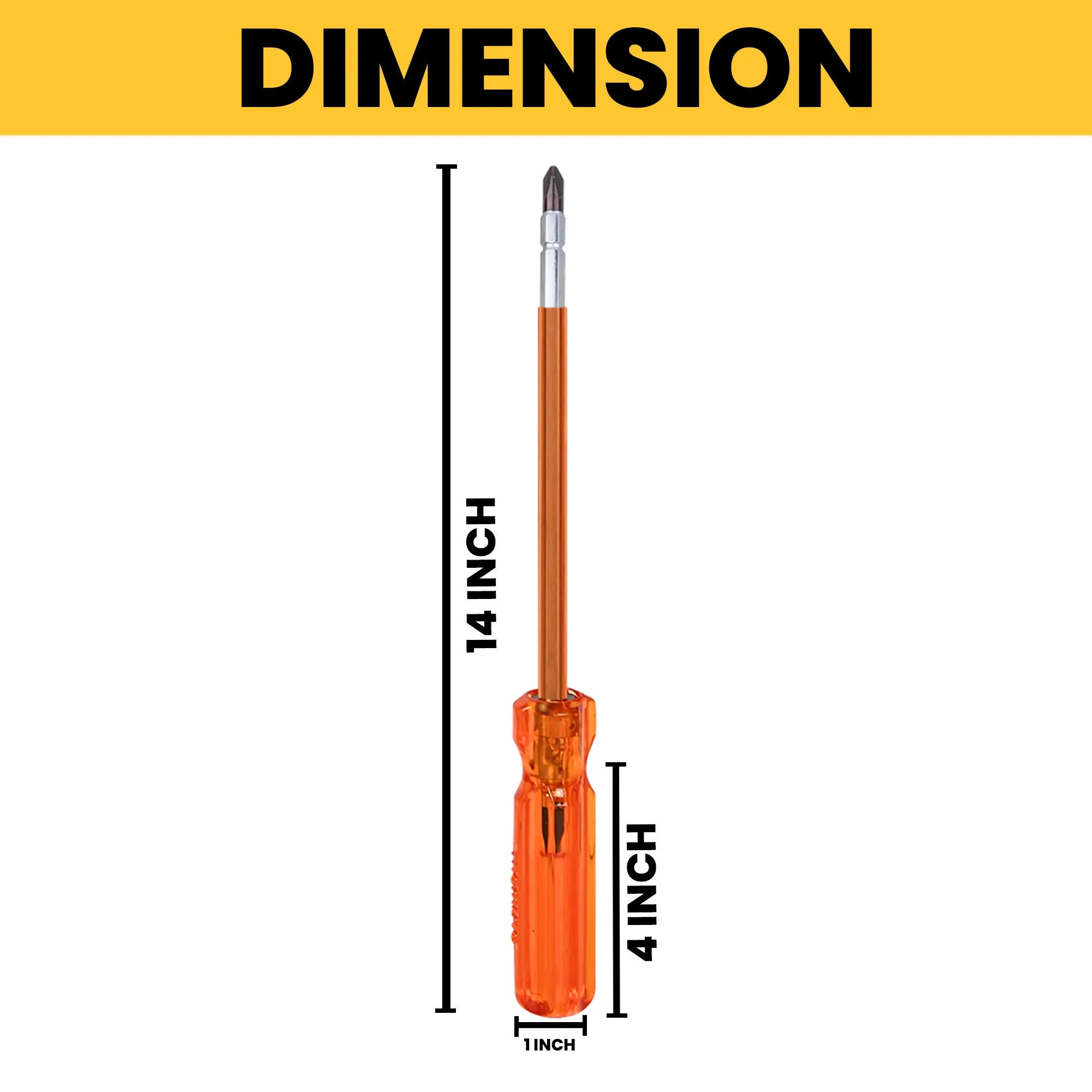 Themisto TH-T19 10 Inch CRV HEX screwdriver with wire stripper (HEX 10 Inch)