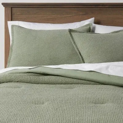 Threshold Cotton Waffle Comforter Set OEKO-TEX Waffle-Weave