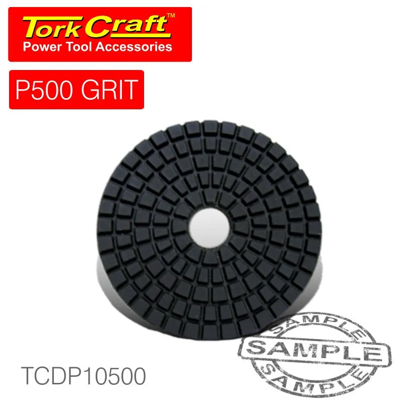 TORK CRAFT 100MM DIAMOND WET POLISHING PAD 500 GRIT RED TCDP10500