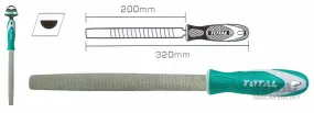 Total Half round wood file 200mm THT91686