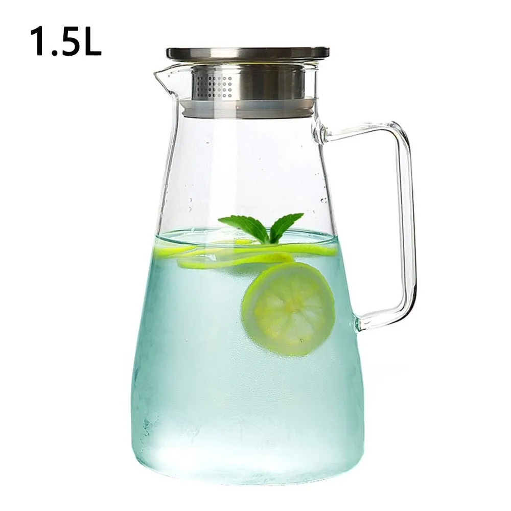 Transparent Glass Kettle with Large Capacity for Tea and Coffee