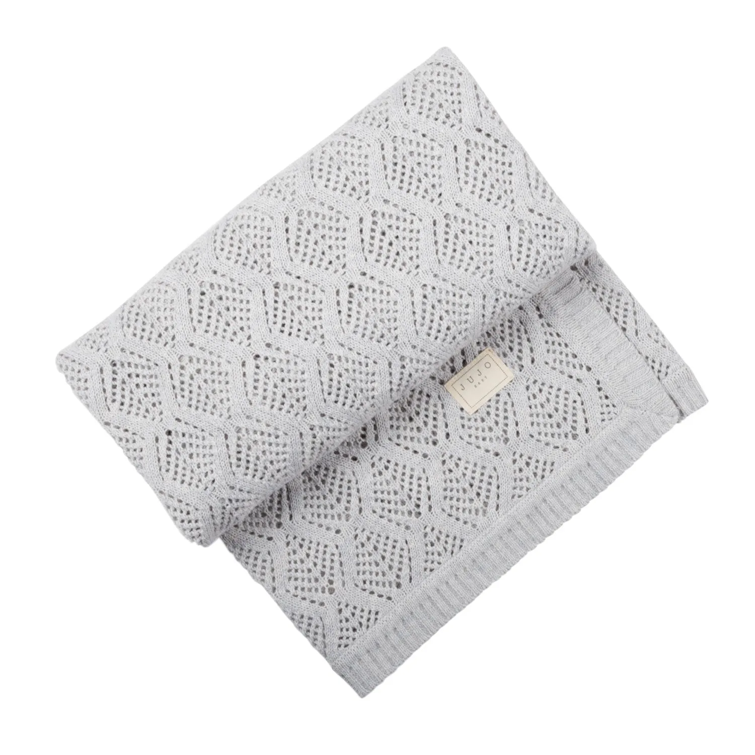 Trellis Lace blanket - Silver