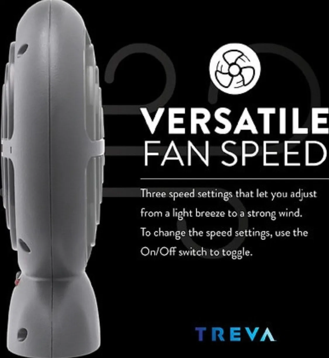 TREVA 3.5" Rechargeable Puck Fan