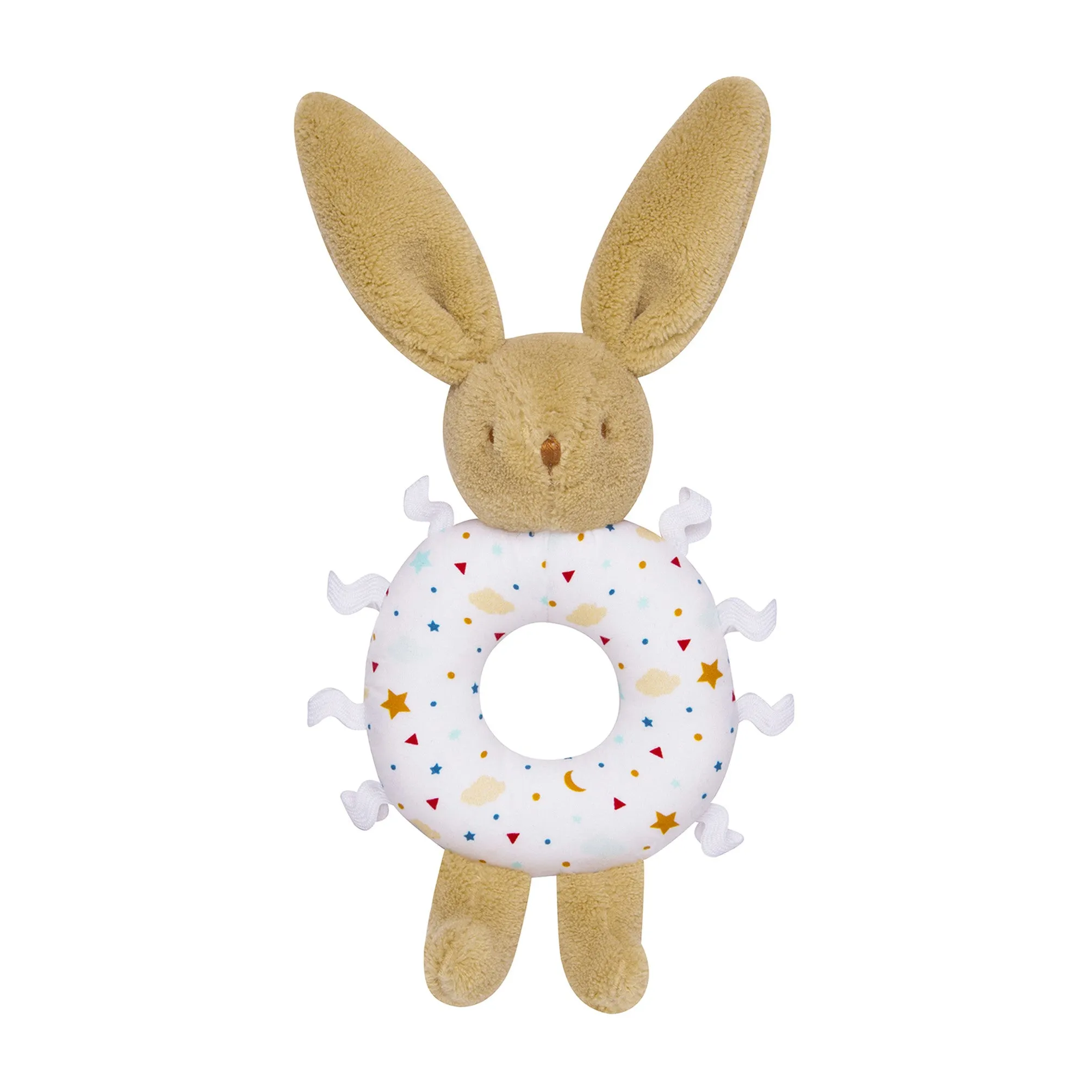 Trousselier Bunny Rattle Ring Layers Stars