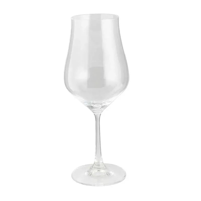 Tulipia Wine Glass Clear Bohemia Crystal Glassware | Set of 6 | 2 x 9 inches | 350ml