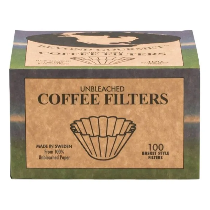 Unbleached Basket Coffee Filters, Box/ 100