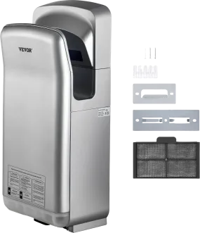 Vevor Jet Hand Dryer 1600W Vertical Wall Mount High-Speed Automatic New