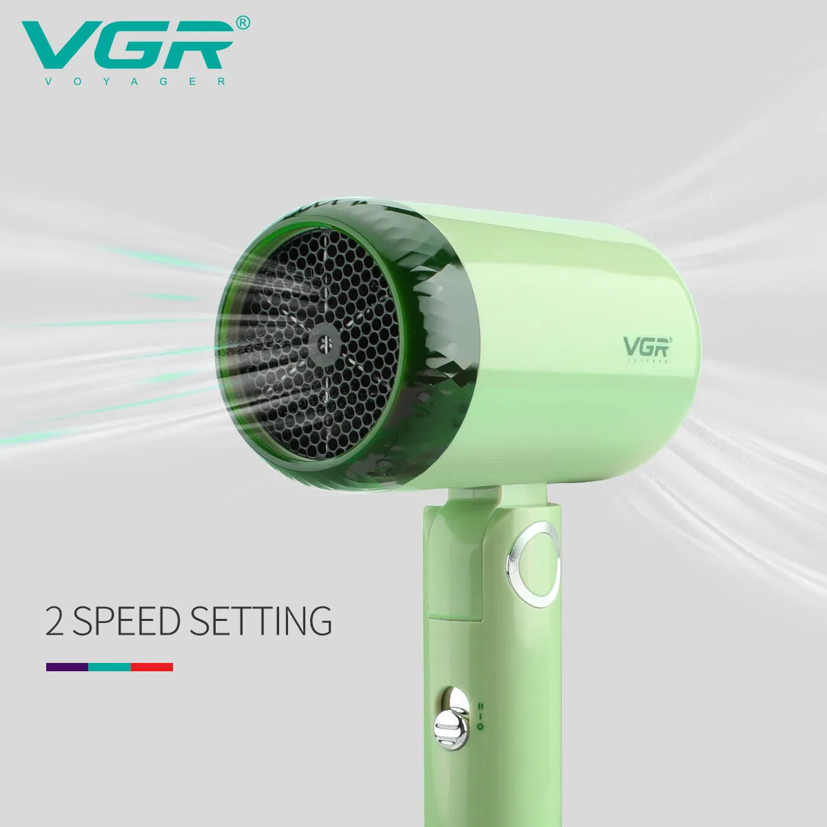 VGR V-421 Professional Foldable Hair Dryer 1200W DC Motor 2 Speed Settings