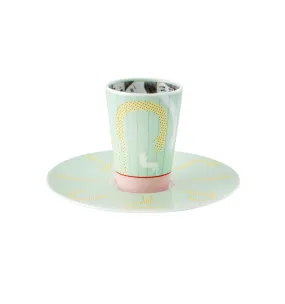 Vista Alegre Escape Goat Coffee Cup with Saucer III - Set of 2