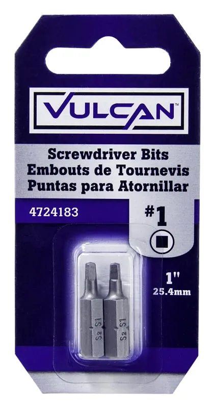 Vulcan 305462OR Screwdriver Bit, S2 Chrome Molybdenum Steel :CD  2: QUANTITY: 1