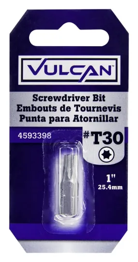 Vulcan 307751OR Screwdriver Bit, Hex Shank, S2 Chrome Molybdenum Steel :CD: QUANTITY: 1