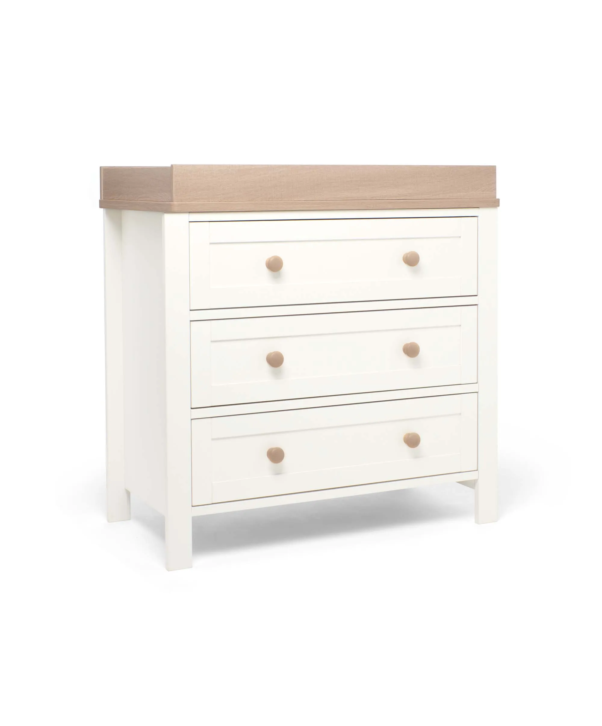 Wedmore 3 Piece Cotbed Range with Dresser Changer & Wardrobe - White/Natural