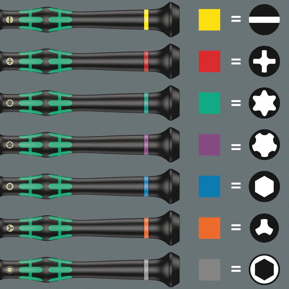 Wera 073677 12pc Kraftform Micro 12 Electronics Screwdriver Set