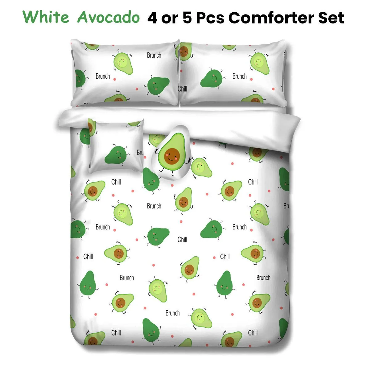 White Avocado Kids Advventure 5 Pcs Comforter Set Queen