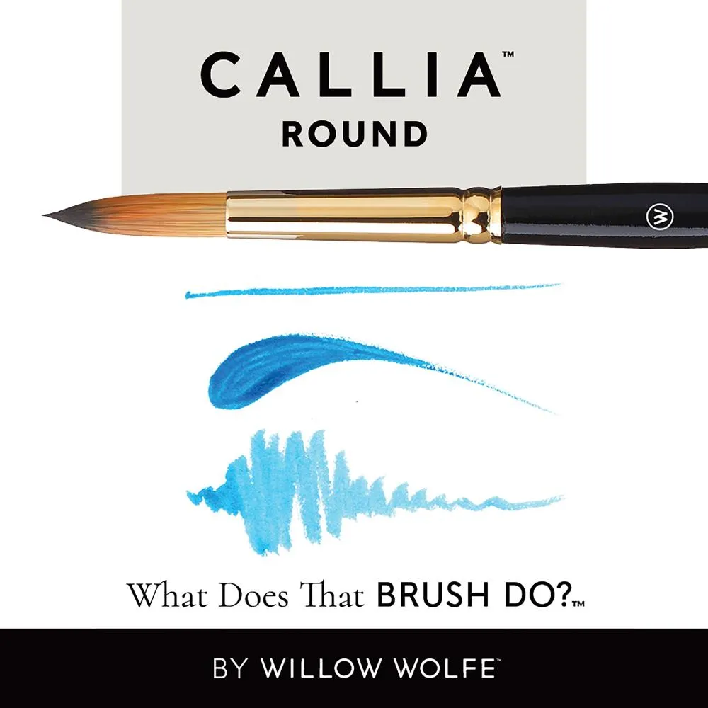 Willow Wolfe Callia Artist Flat Wash Brush 3/4"*