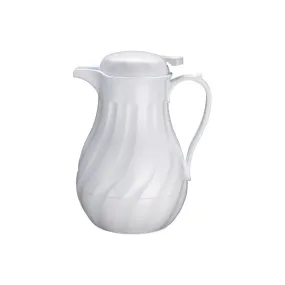 Winco VSW-64W 64 Oz. Plastic Beverage Server - White