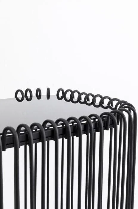 Wire Black Glass Console