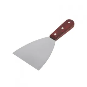 WOOD HANDLE PAN SCRAPER 4.5x4"" BLADE