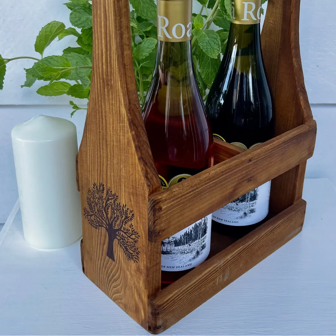 Wooden Wine Gift Carrier