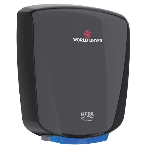 WORLD DRYER® Q-162A2 VERDEdri® Black Epoxy on Aluminum Automatic Surface-Mounted Hand Dryer