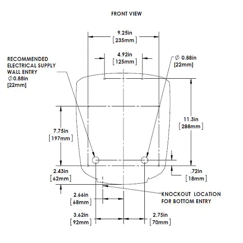 WORLD DRYER® Q-162A2 VERDEdri® Black Epoxy on Aluminum Automatic Surface-Mounted Hand Dryer