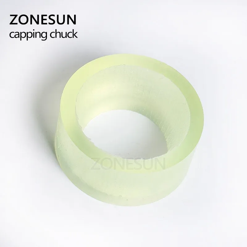 ZONESUN Capping Machine Chuck Rubber Mat for Capper 28-32mm 38mm Round Plastic Bottle With Security Ring Silicone Capping Chuck