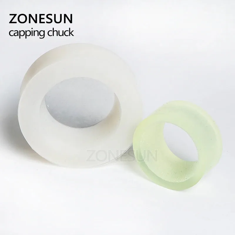 ZONESUN Capping Machine Chuck Rubber Mat for Capper 28-32mm 38mm Round Plastic Bottle With Security Ring Silicone Capping Chuck