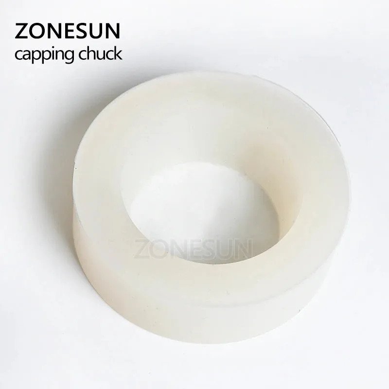 ZONESUN Capping Machine Chuck Rubber Mat for Capper 28-32mm 38mm Round Plastic Bottle With Security Ring Silicone Capping Chuck